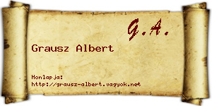 Grausz Albert névjegykártya