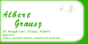 albert grausz business card
